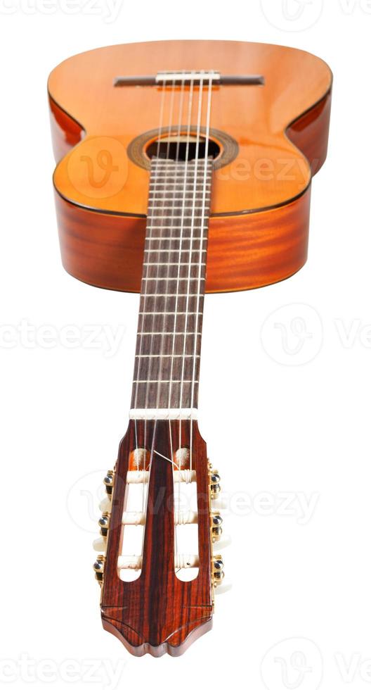 fretboard of classical acoustic guitar photo