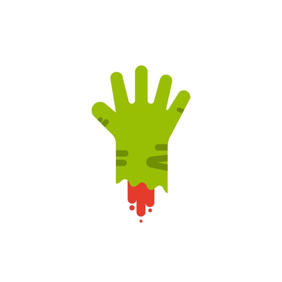 Zombie hand flat design elements, Icon, Vector, Illustration. vector