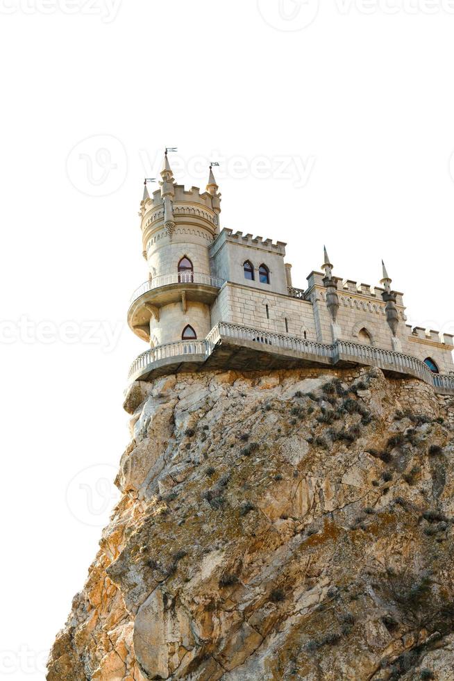 Swallow's Nest castle on rock in Crimea isolated photo