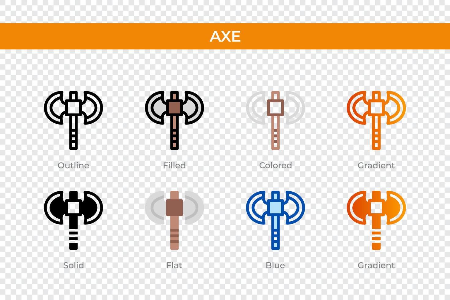 axe icon in different style. axe vector icons designed in outline, solid, colored, filled, gradient, and flat style. Symbol, logo illustration. Vector illustration