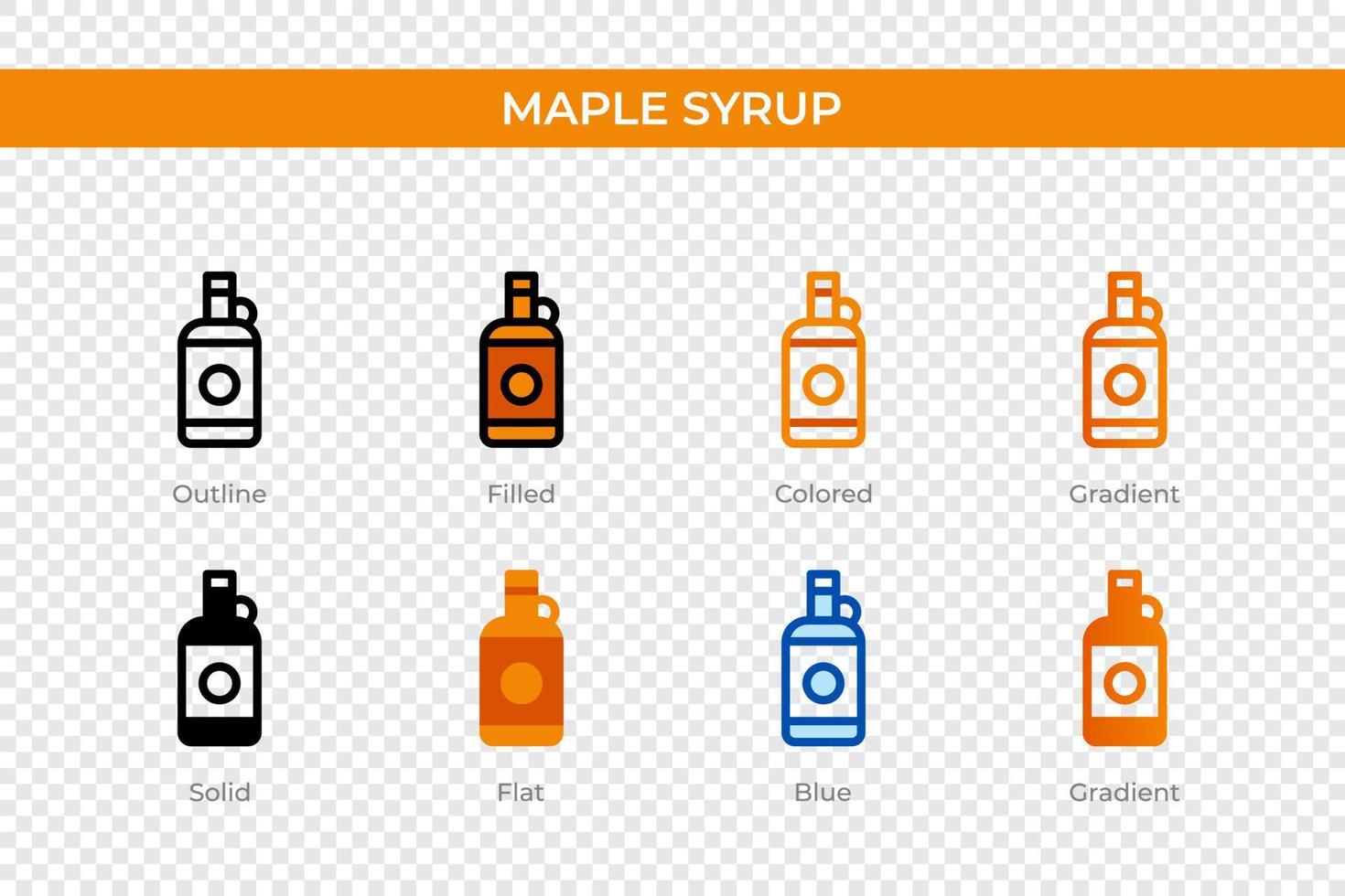 maple syrup icon in different style. maple syrup vector icons designed in outline, solid, colored, filled, gradient, and flat style. Symbol, logo illustration. Vector illustration