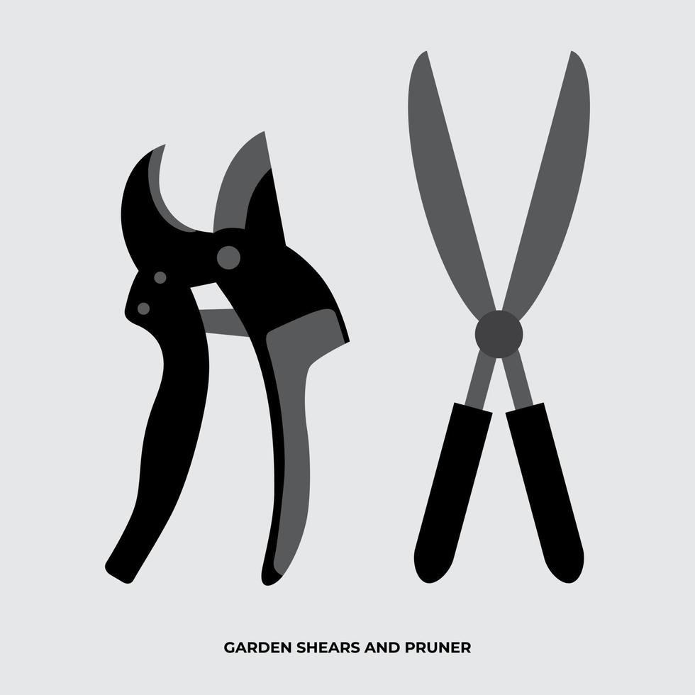 Garden shears and pruner design vector. Garden tools vector 11853081