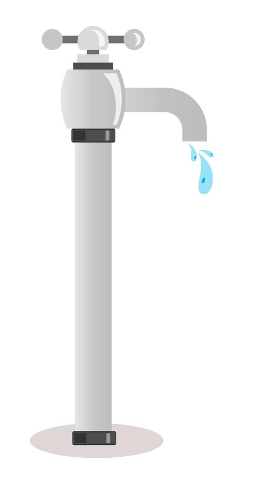 Modern water faucet background vector illustration