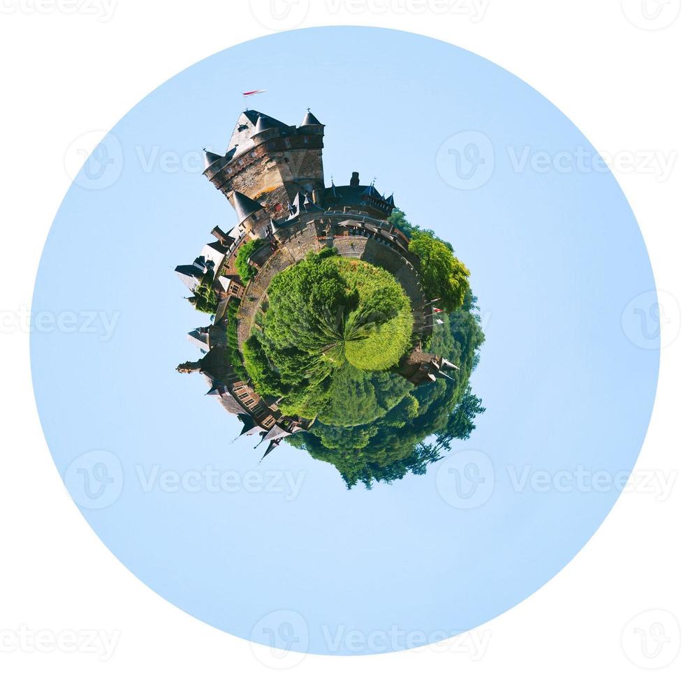 castle over town Cochem in Germany photo