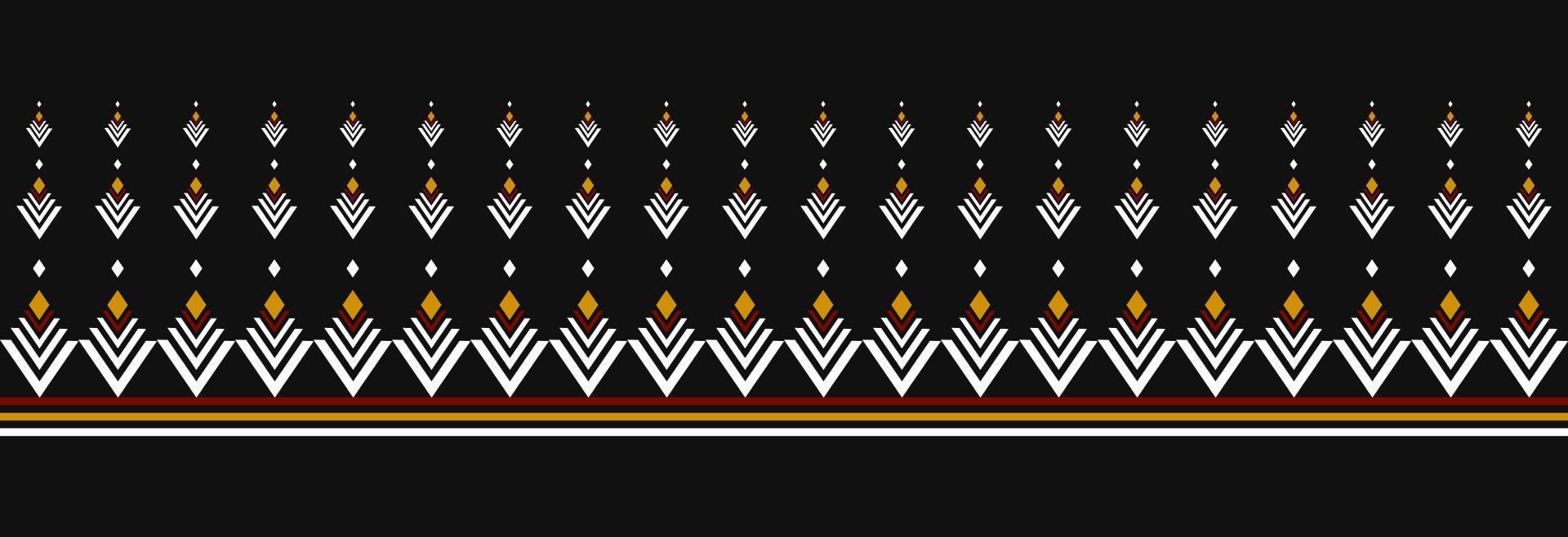 Border ethnic tribal pattern art. folk embroidery, and Mexican style. Aztec geometric ornament print. vector