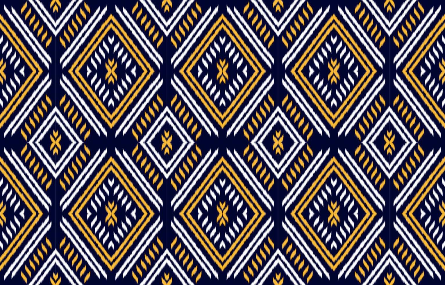 Fabric ikat art. Geometric ethnic seamless pattern in tribal. American, Mexican style. vector