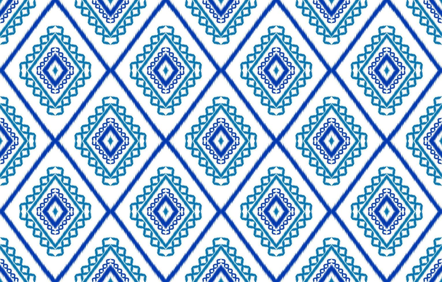 Fabric ikat art. Geometric ethnic seamless pattern in tribal. American, Mexican style. vector