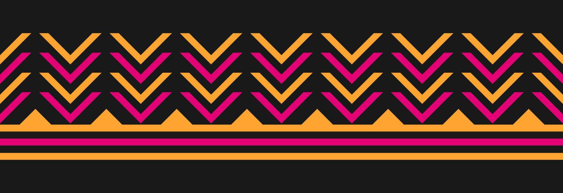 Border ethnic tribal pattern art. folk embroidery, and Mexican style. Aztec geometric ornament print. vector