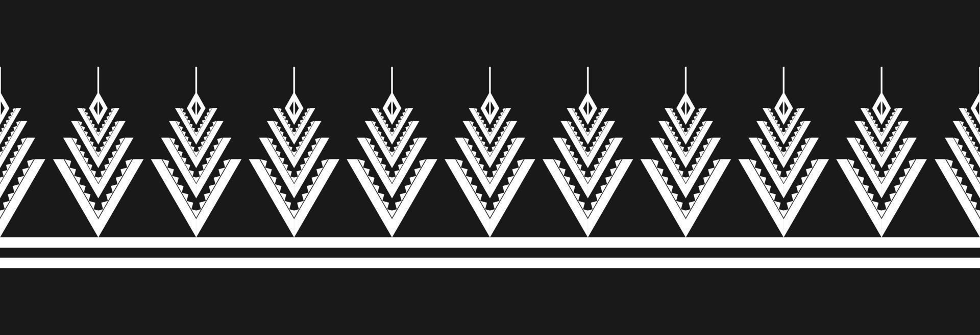 Border ethnic tribal pattern art. folk embroidery, and Mexican style. Aztec geometric ornament print. vector