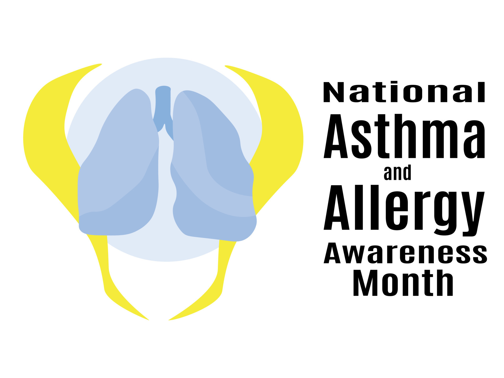 National Asthma and Allergy Awareness Month, Idea for a poster, banner
