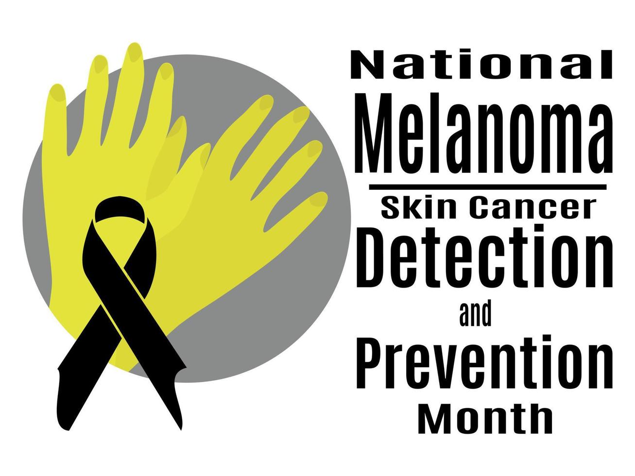 National Melanoma Skin Cancer Detection and Prevention Month, Idea for a poster, banner, flyer or postcard on a medical theme vector