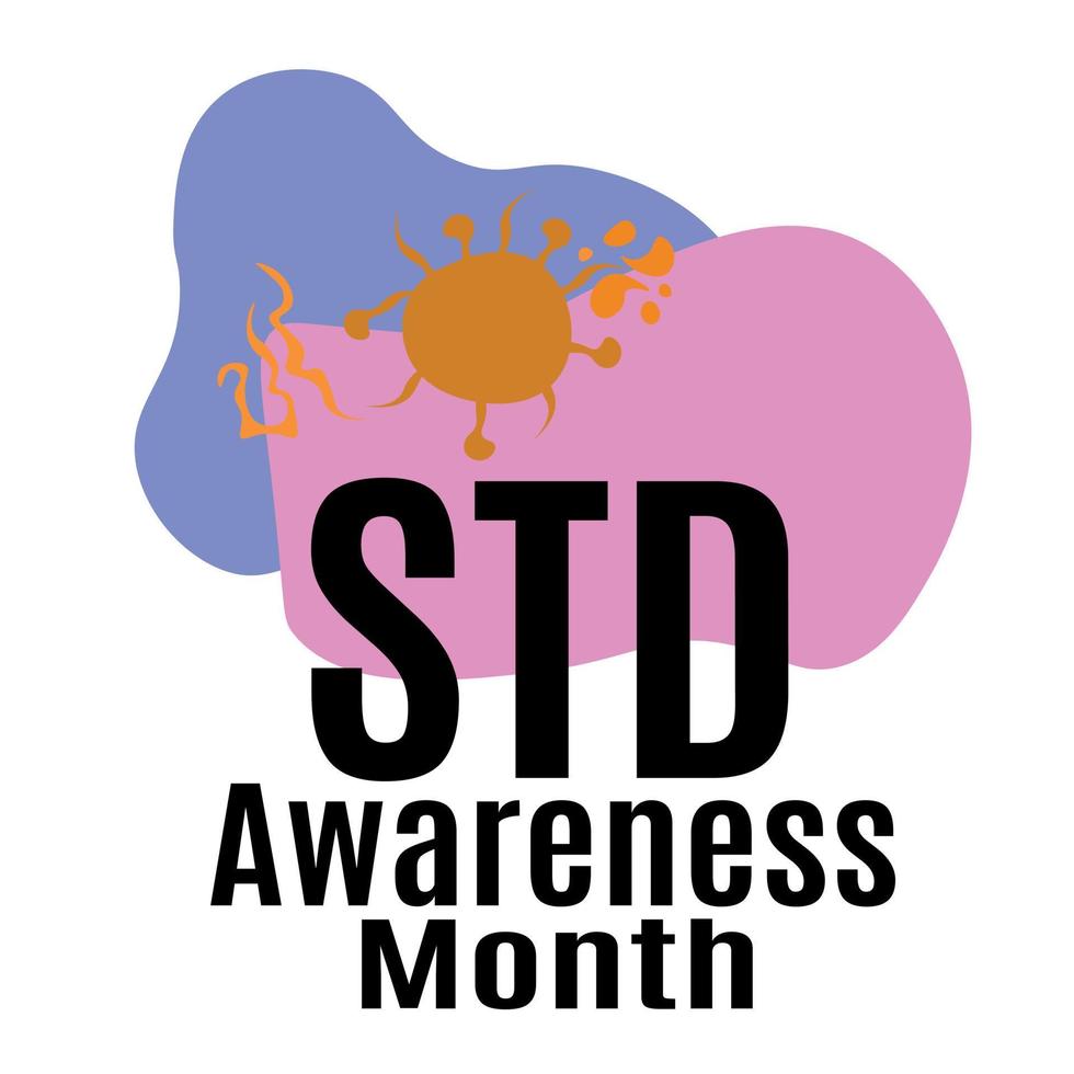 STD Sexually Transmitted disease, Idea for a poster, banner, flyer or postcard on a medical theme vector