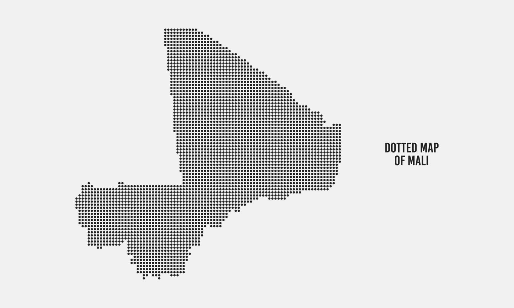 Dotted Mali Map Vector Illustration