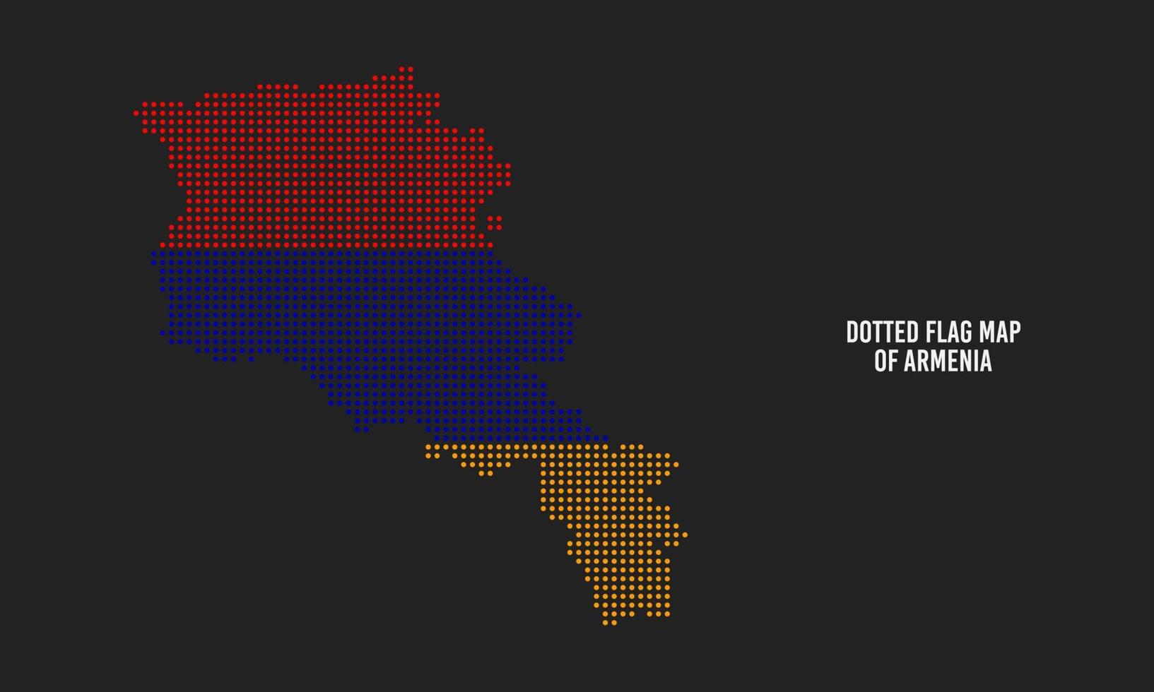 Mapa de bandera punteada de armenia ilustración vectorial vector