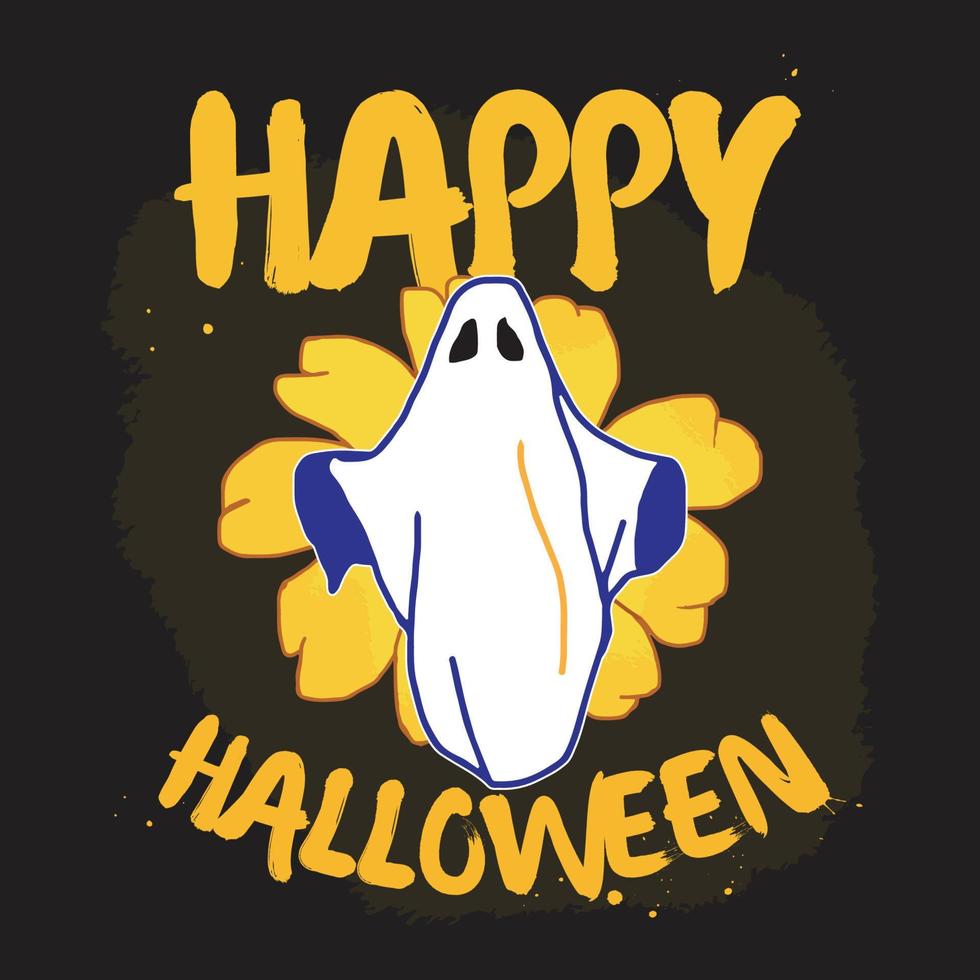 Halloween tshirt design watercolor vector