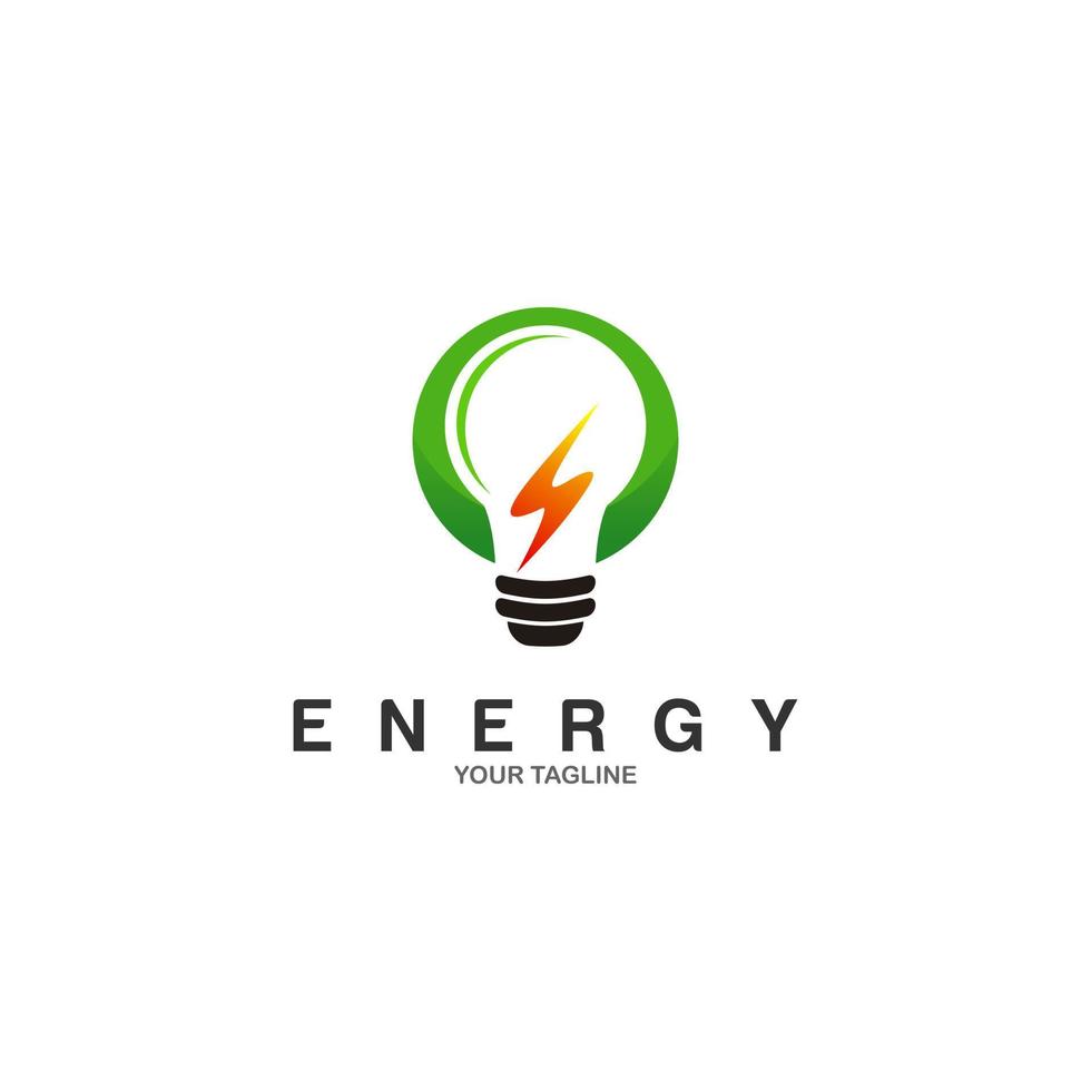 plantilla de vector de logotipo de energía verde