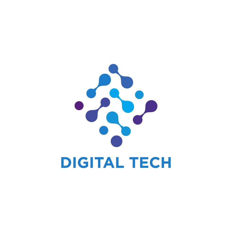 technology logo design vector template