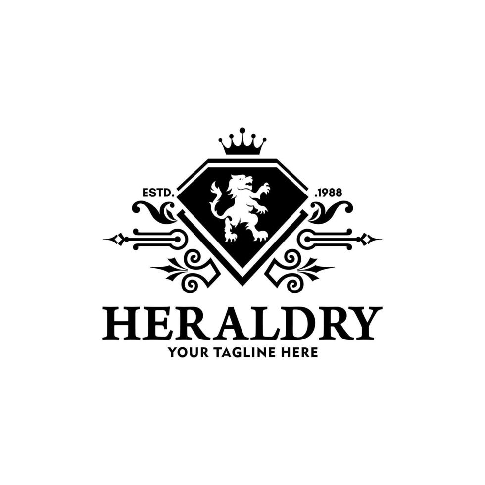 plantilla de vector de colección de logotipo de heráldica