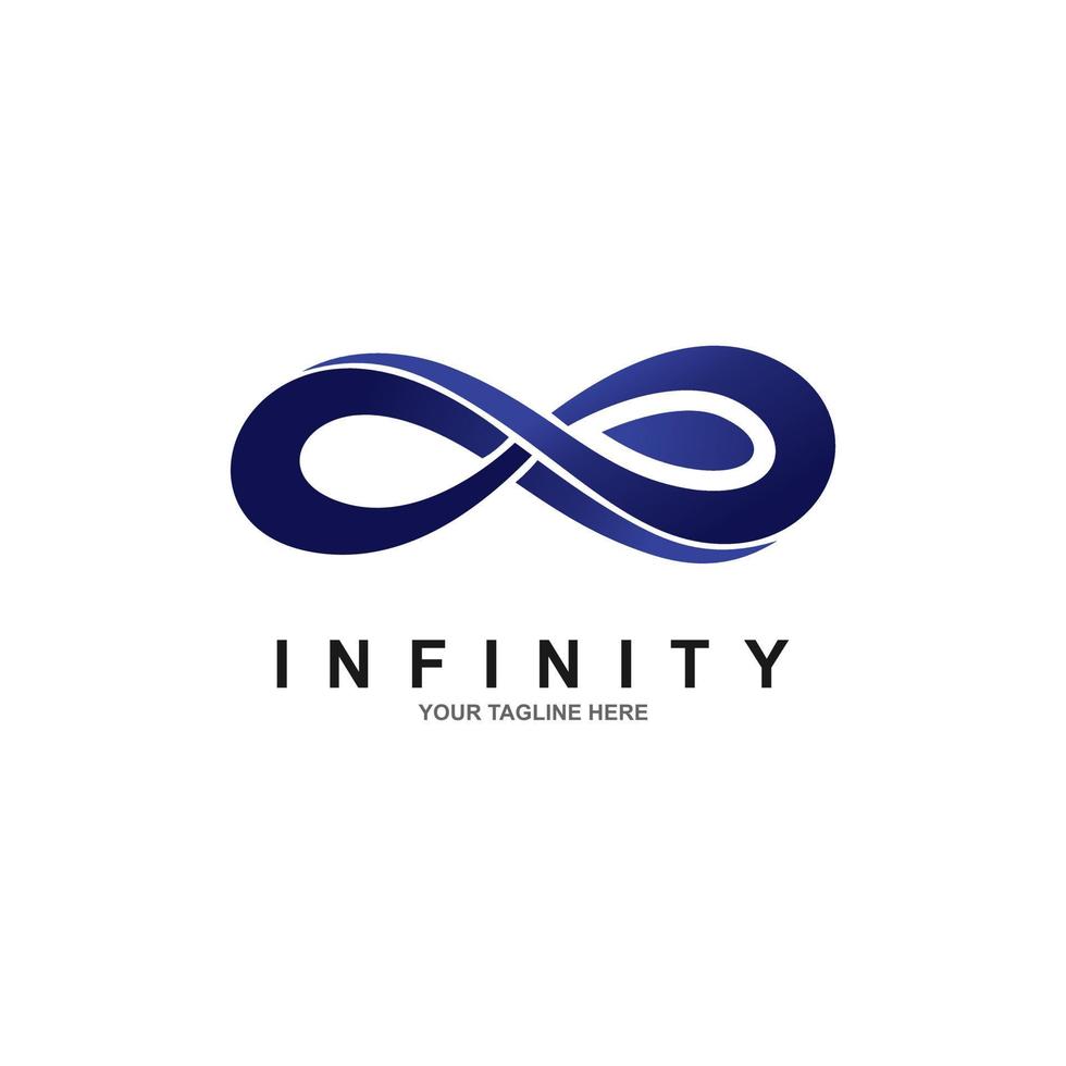Infinity symbol limitless logo design vector template