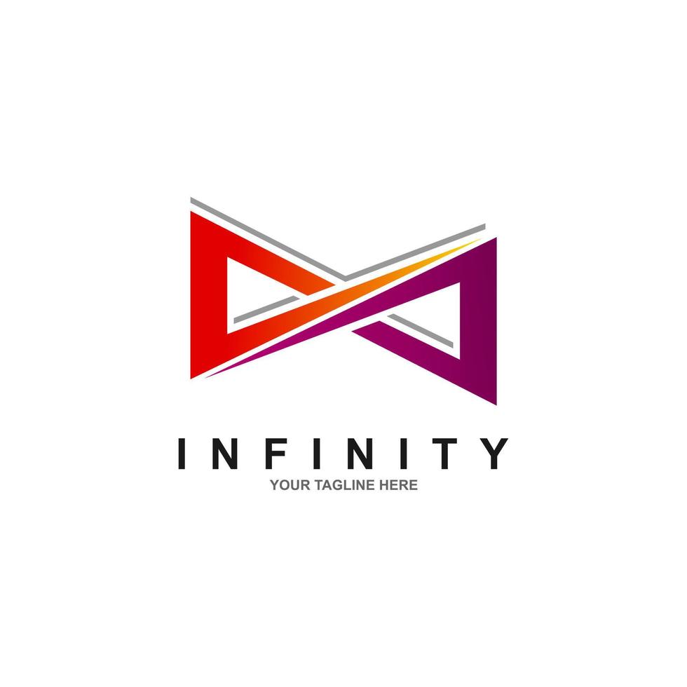 símbolo de infinito plantilla de vector de diseño de logotipo ilimitado