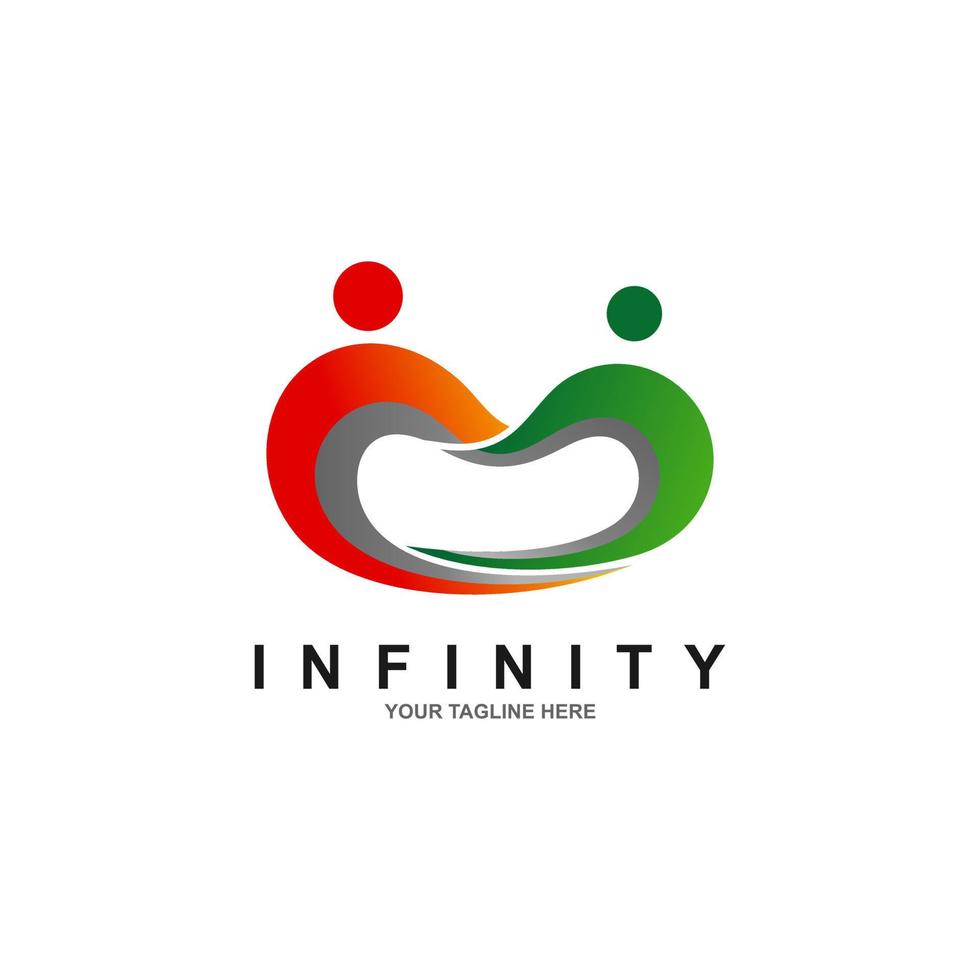 Infinity symbol limitless logo design vector template