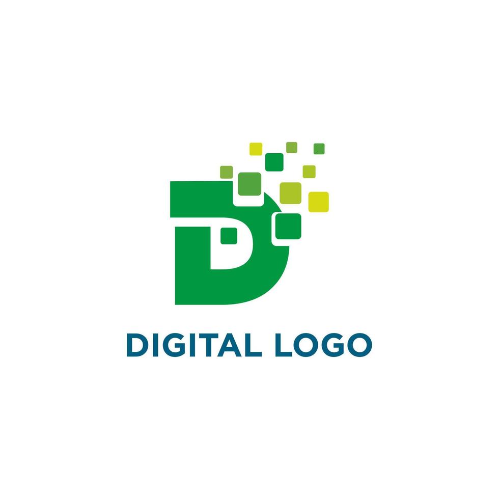 vector de stock de logotipo de tecnología abstracta digital