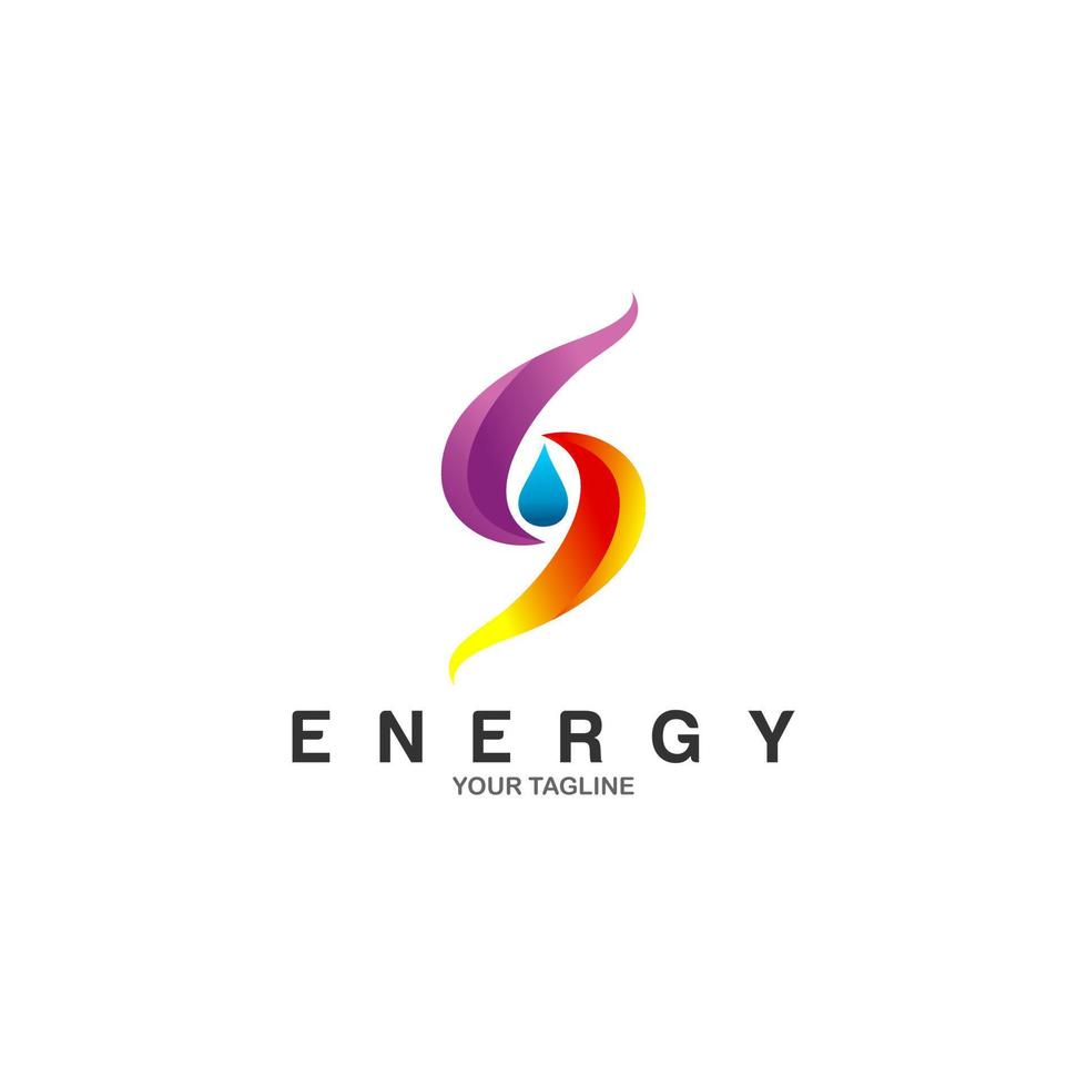 plantilla de vector de logotipo de energía verde