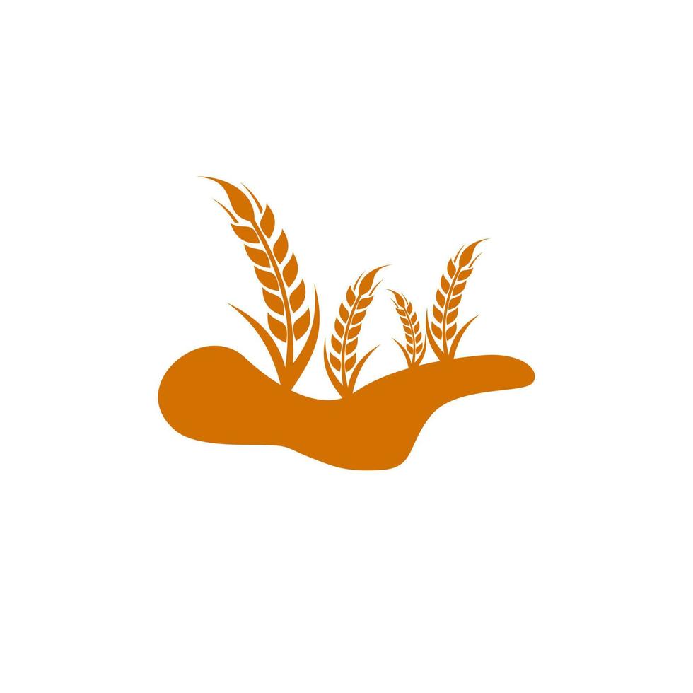 Wheat Grain Agriculture Logo Design Vector Template