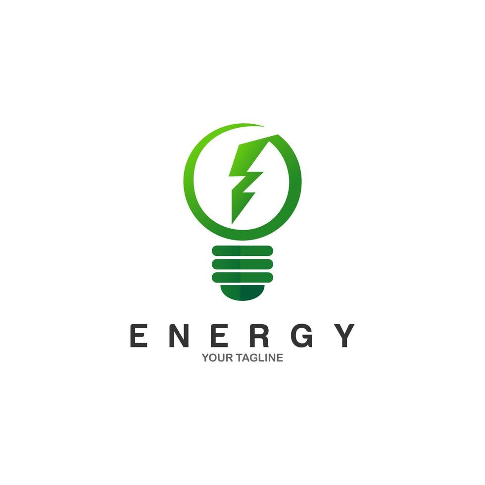 plantilla de vector de logotipo de energía verde