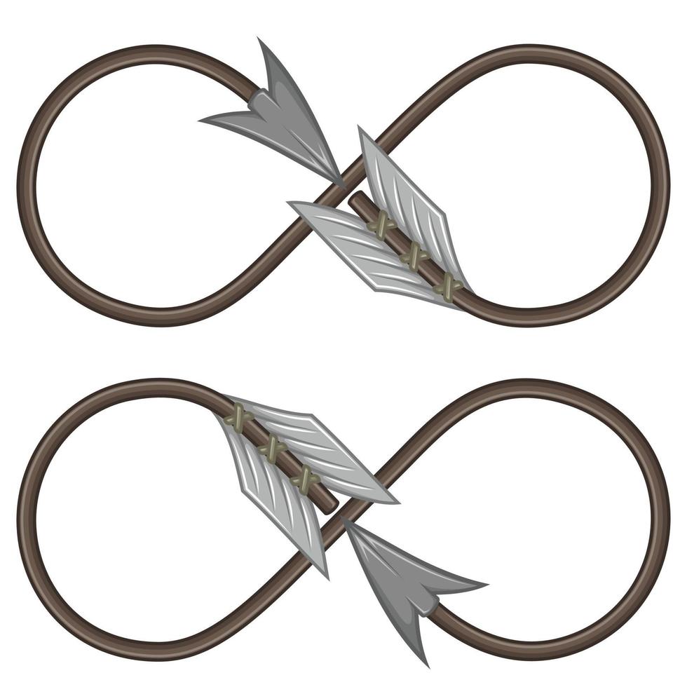 infinity shaped arrow vector design