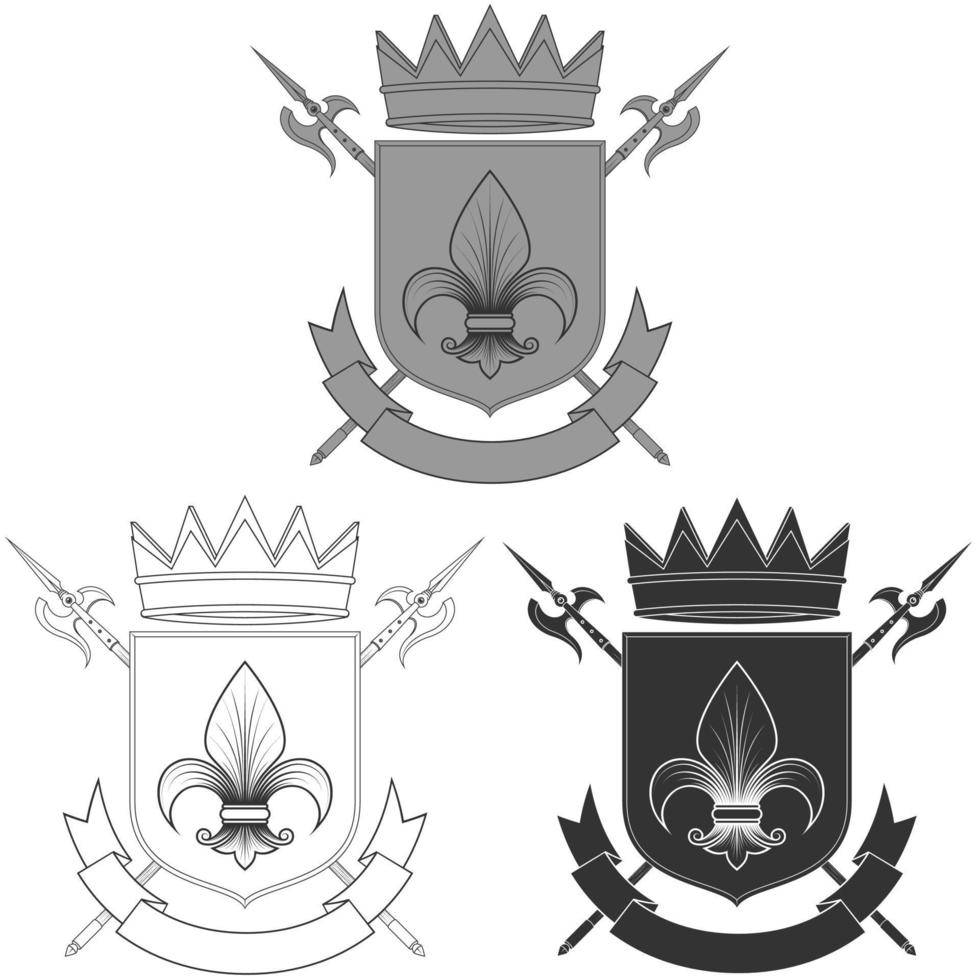 Illustration Medieval Coat of Arms vector