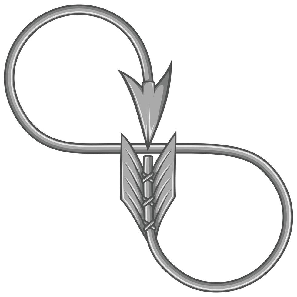 infinity shaped arrow vector design