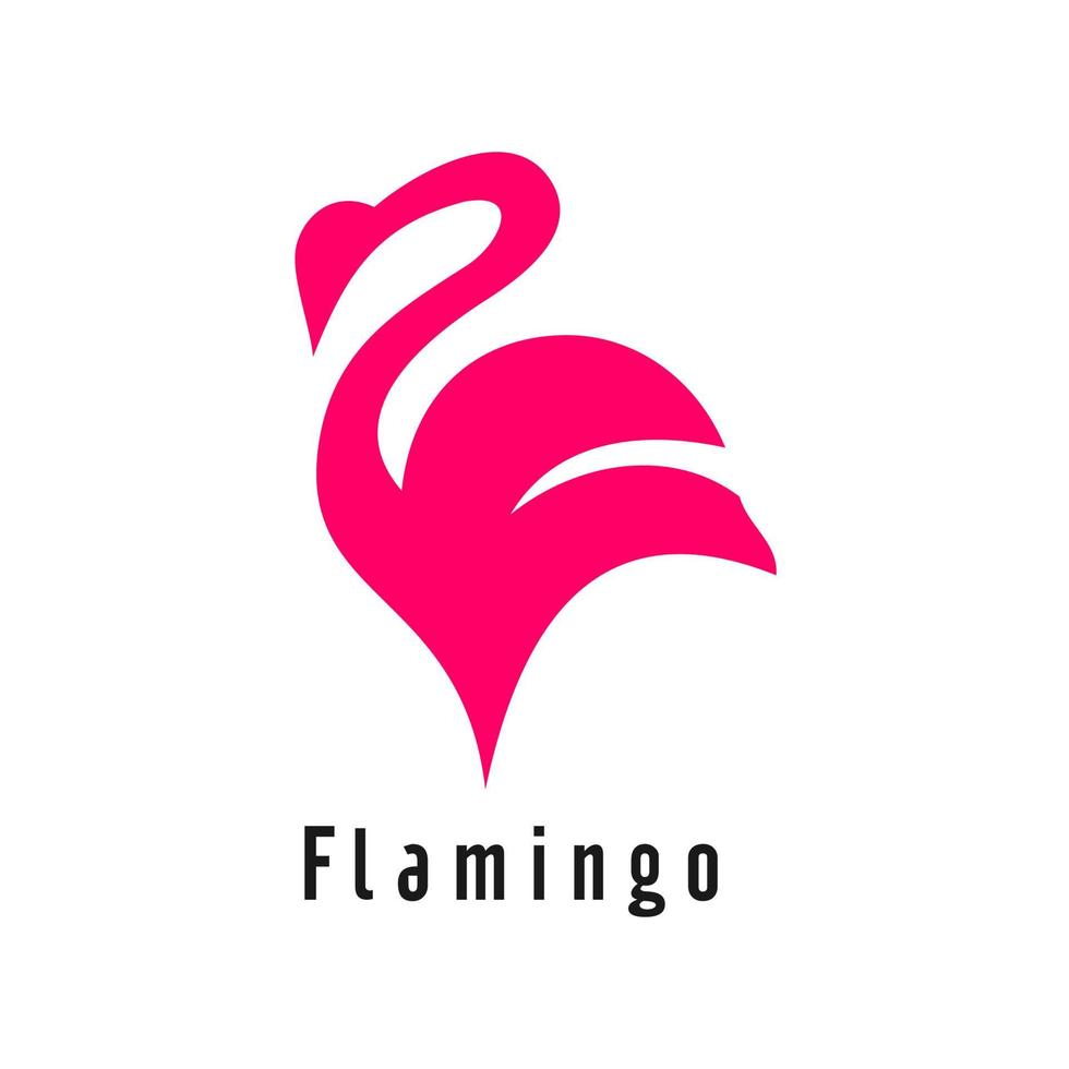 plantilla de vector de diseño de logotipo de flamenco