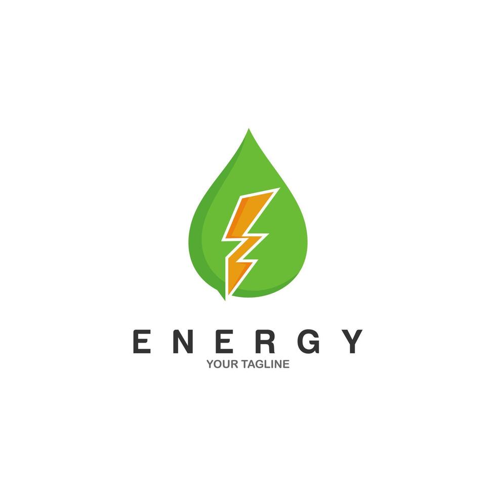 plantilla de vector de logotipo de energía verde