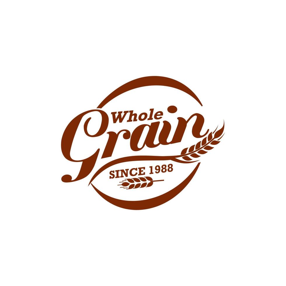 Wheat Grain Agriculture Logo Design Vector Template