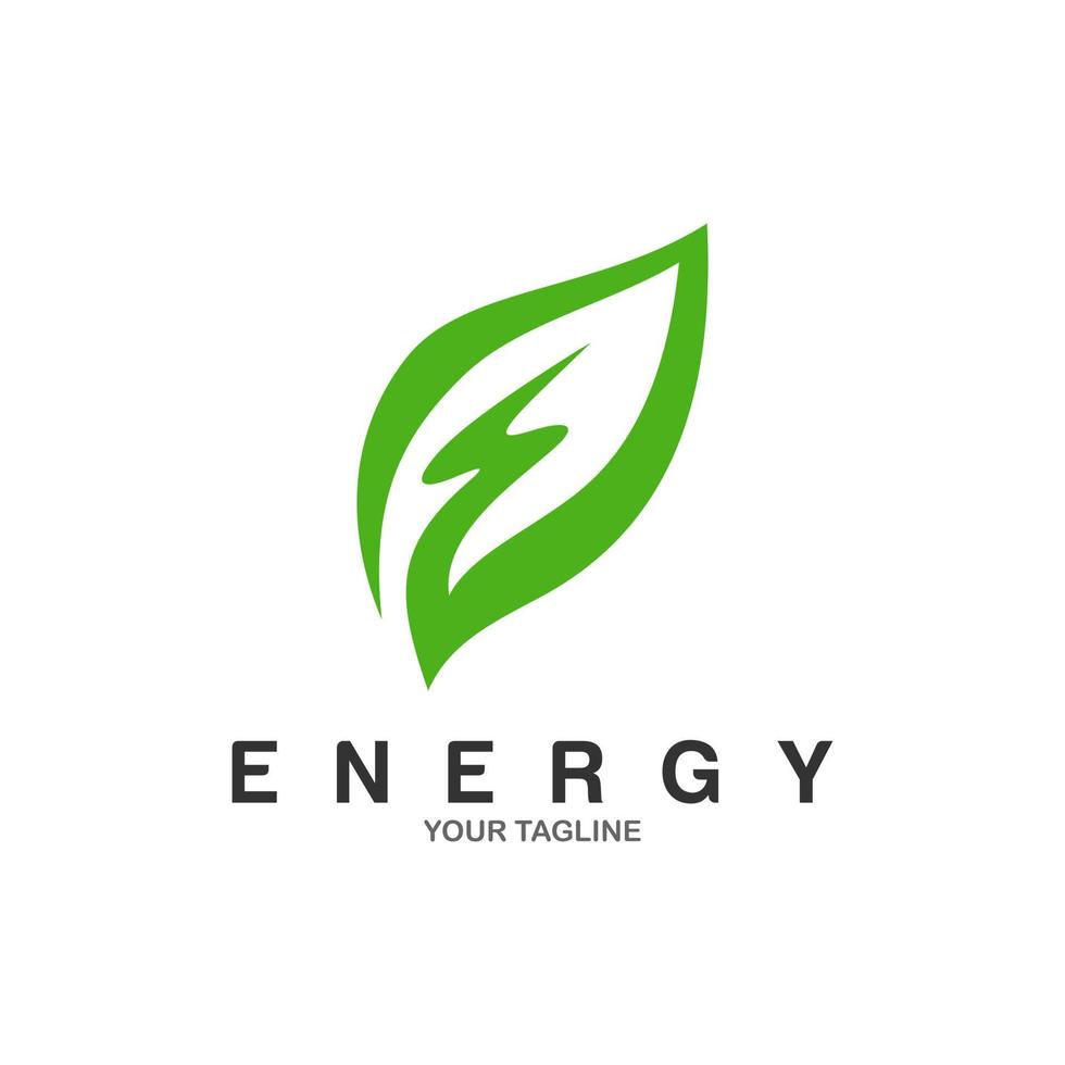 plantilla de vector de logotipo de energía verde