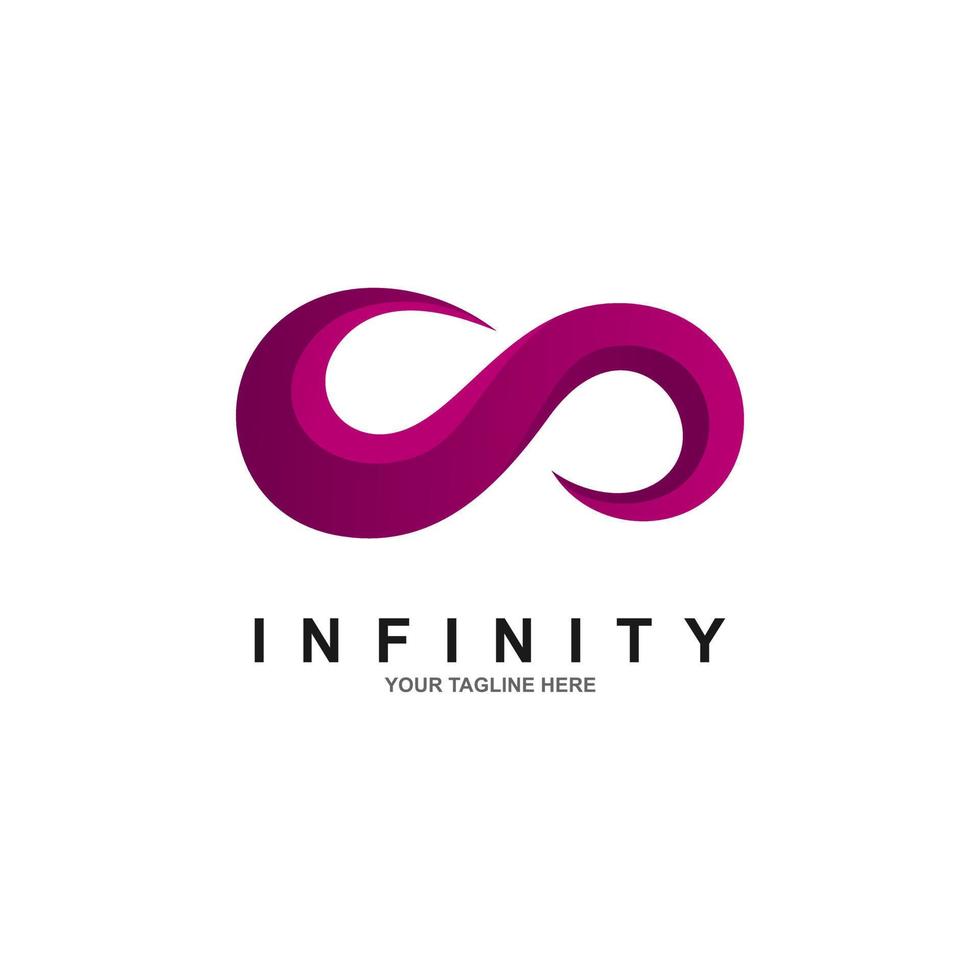 Infinity symbol limitless logo design vector template