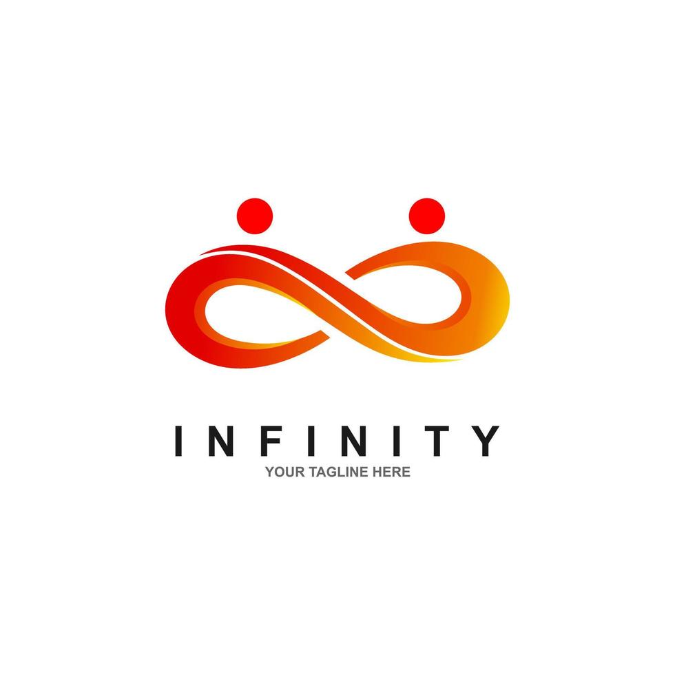 Infinity symbol limitless logo design vector template