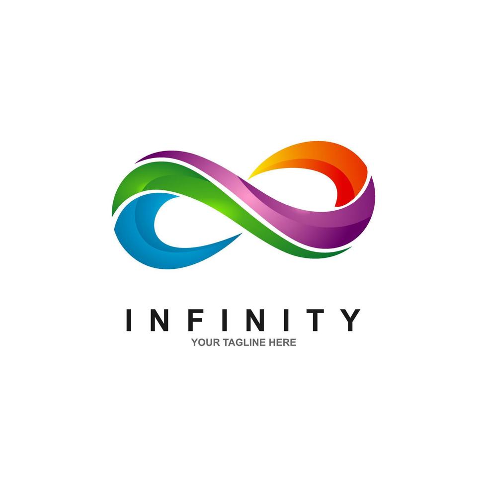 Infinity symbol limitless logo design vector template