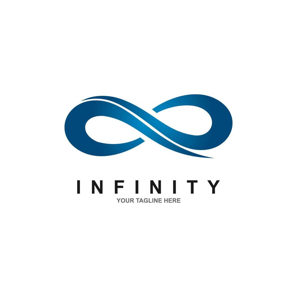 Infinity symbol limitless logo design vector template