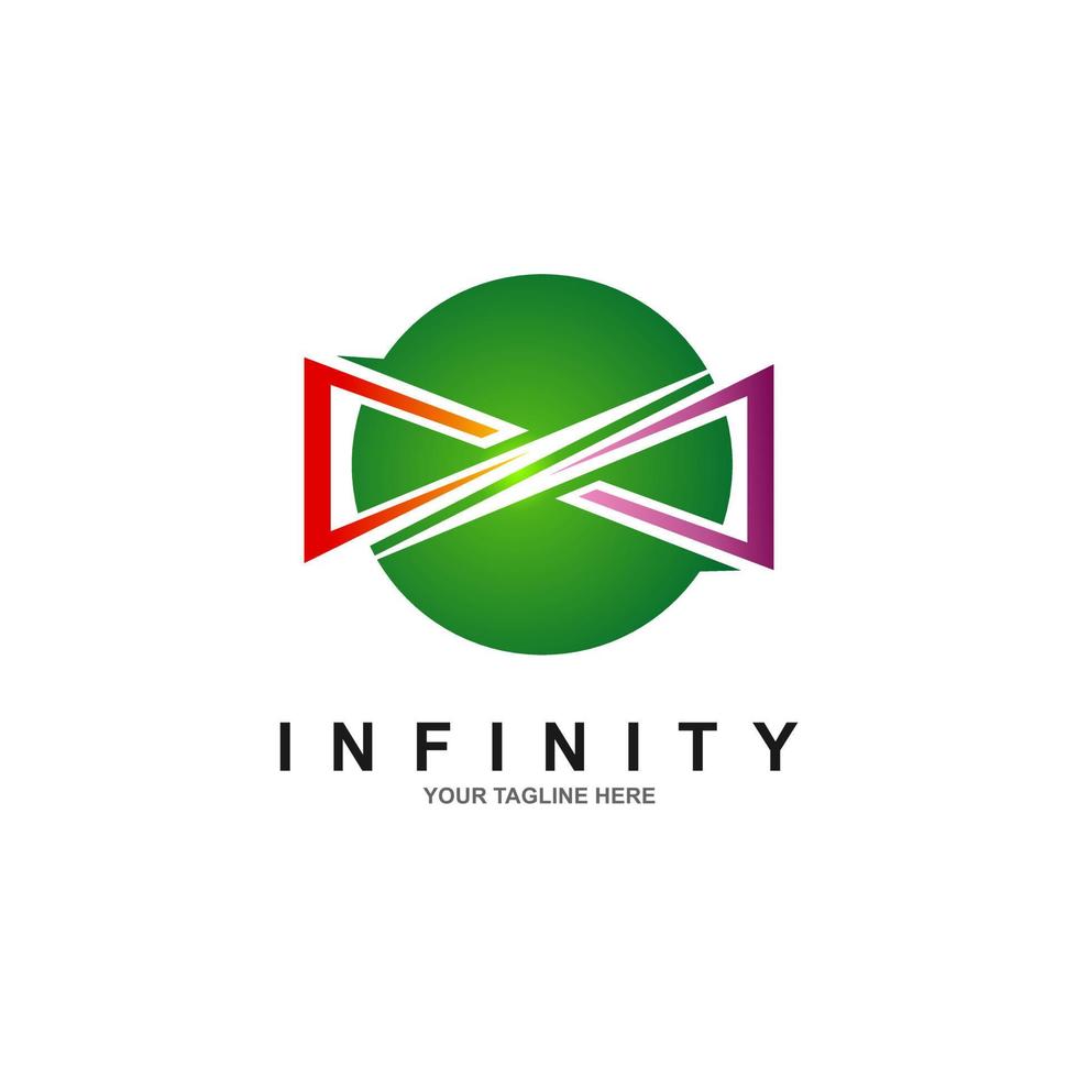 Infinity symbol limitless logo design vector template