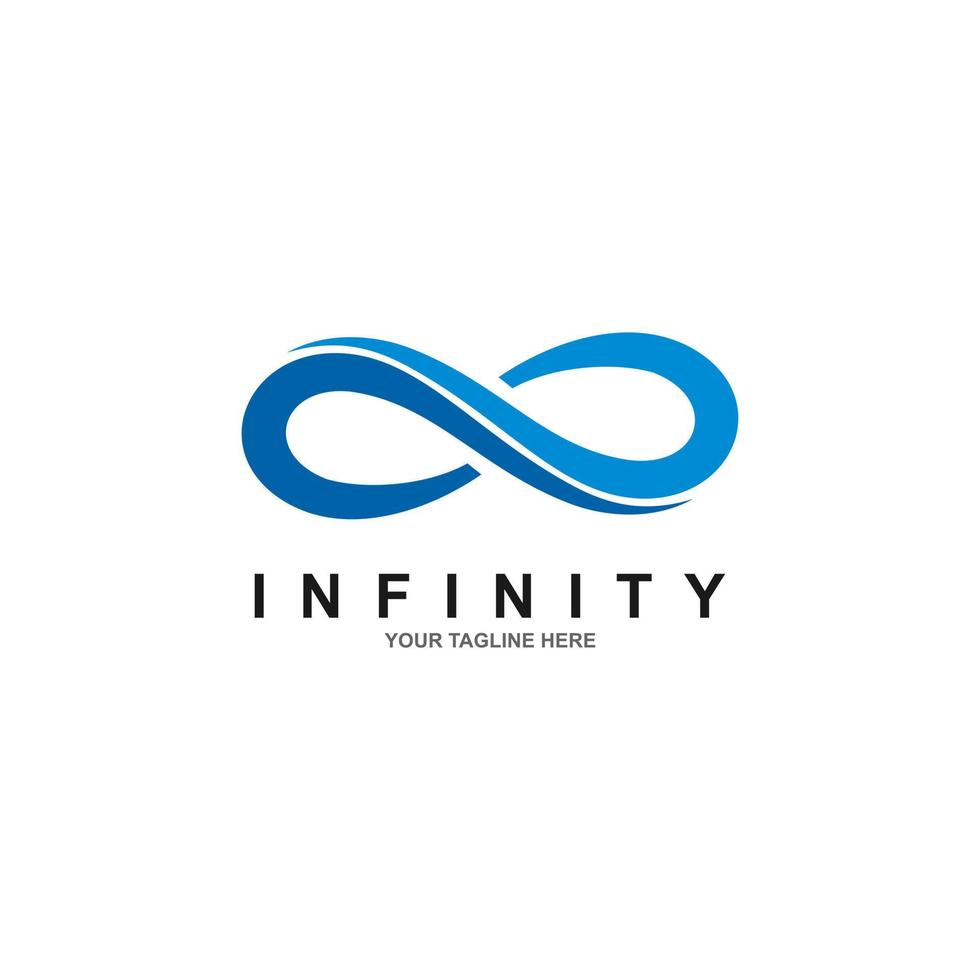 Infinity symbol limitless logo design vector template