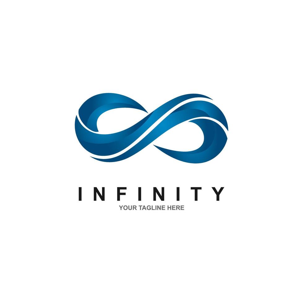símbolo de infinito plantilla de vector de diseño de logotipo ilimitado