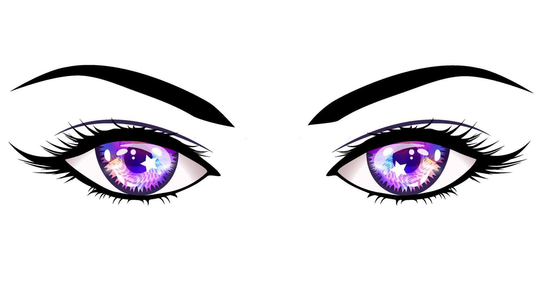 Chica anime de ojos morados. 11853964 Vector en Vecteezy Chica anime de ojos morados. 11853964 Vector en Vecteezy