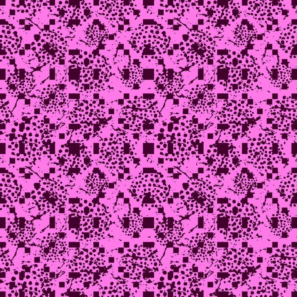 Seamless pattern. Random chaotic lines, spots, pixels, rough strokes. vector