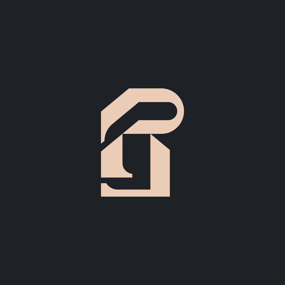 letra inicial pl lp pl plantilla de logotipo de monograma. logotipo de icono de letra basado en inicial vector