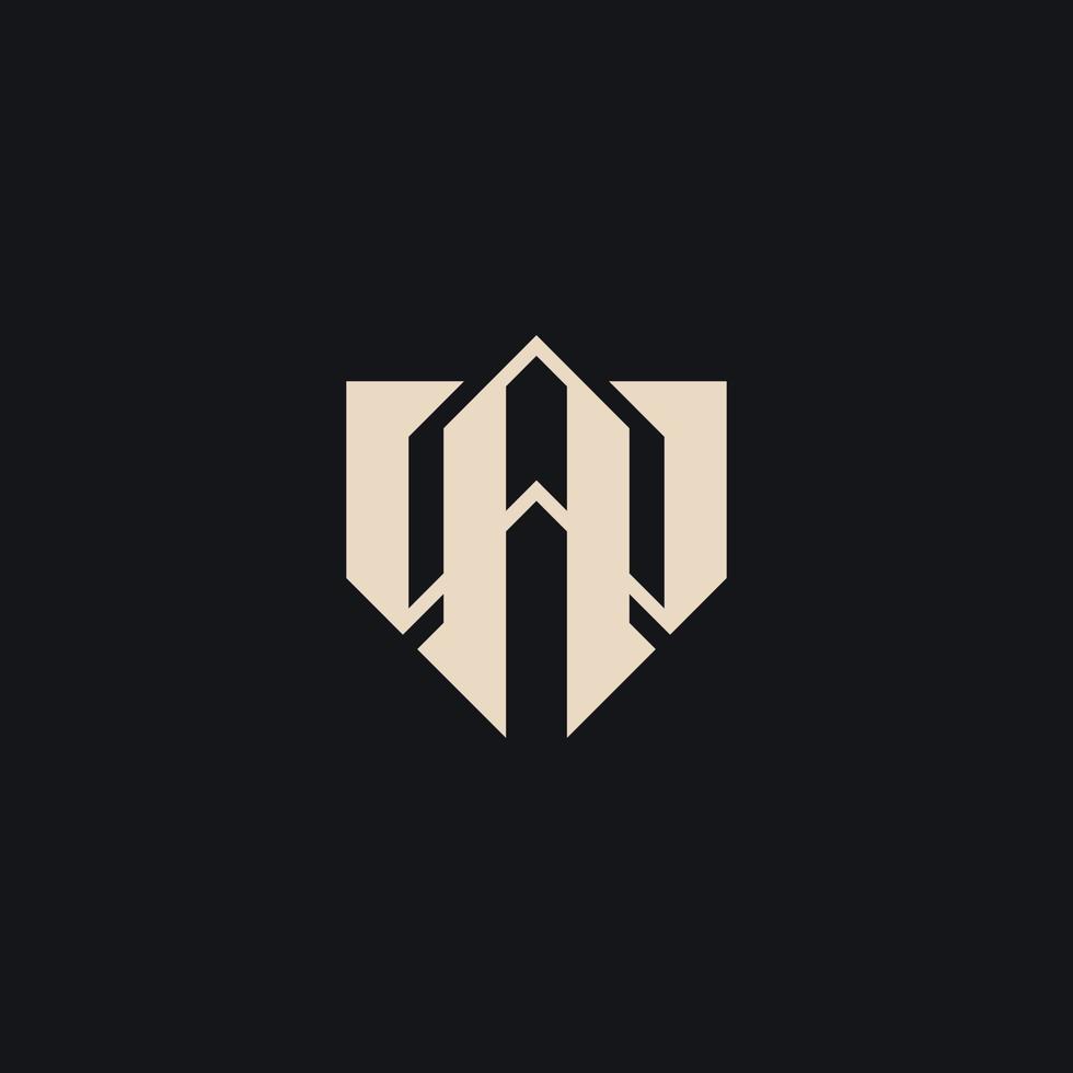 Initial based clean and minimal letter. WA AW W A Monogram Logo Template. Elegant luxury alphabet vector design