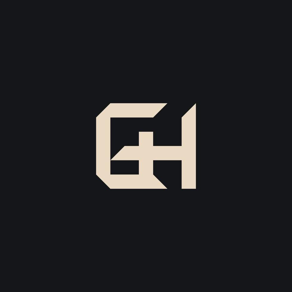 Initial based clean and minimal letter. GH HG G H Monogram Logo Template. Elegant luxury alphabet vector design