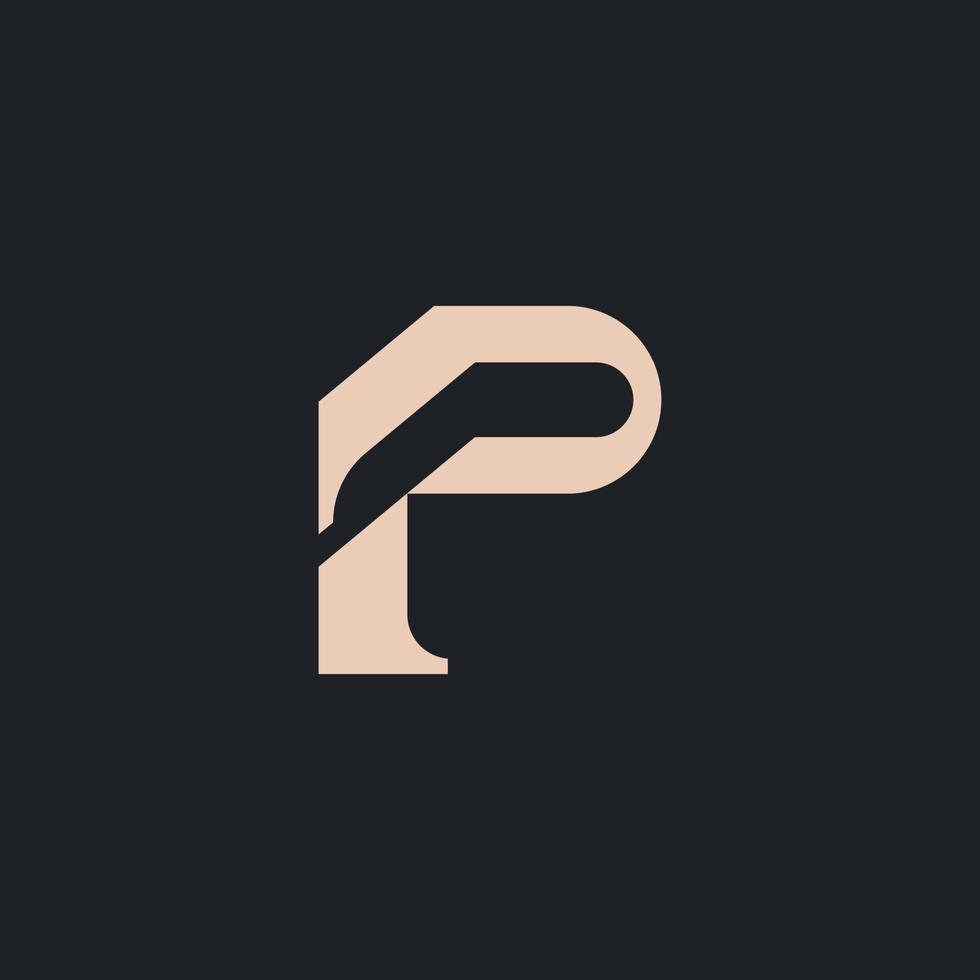 Initial Letter P Monogram Logo Template. Initial Based Letter Icon Logo vector