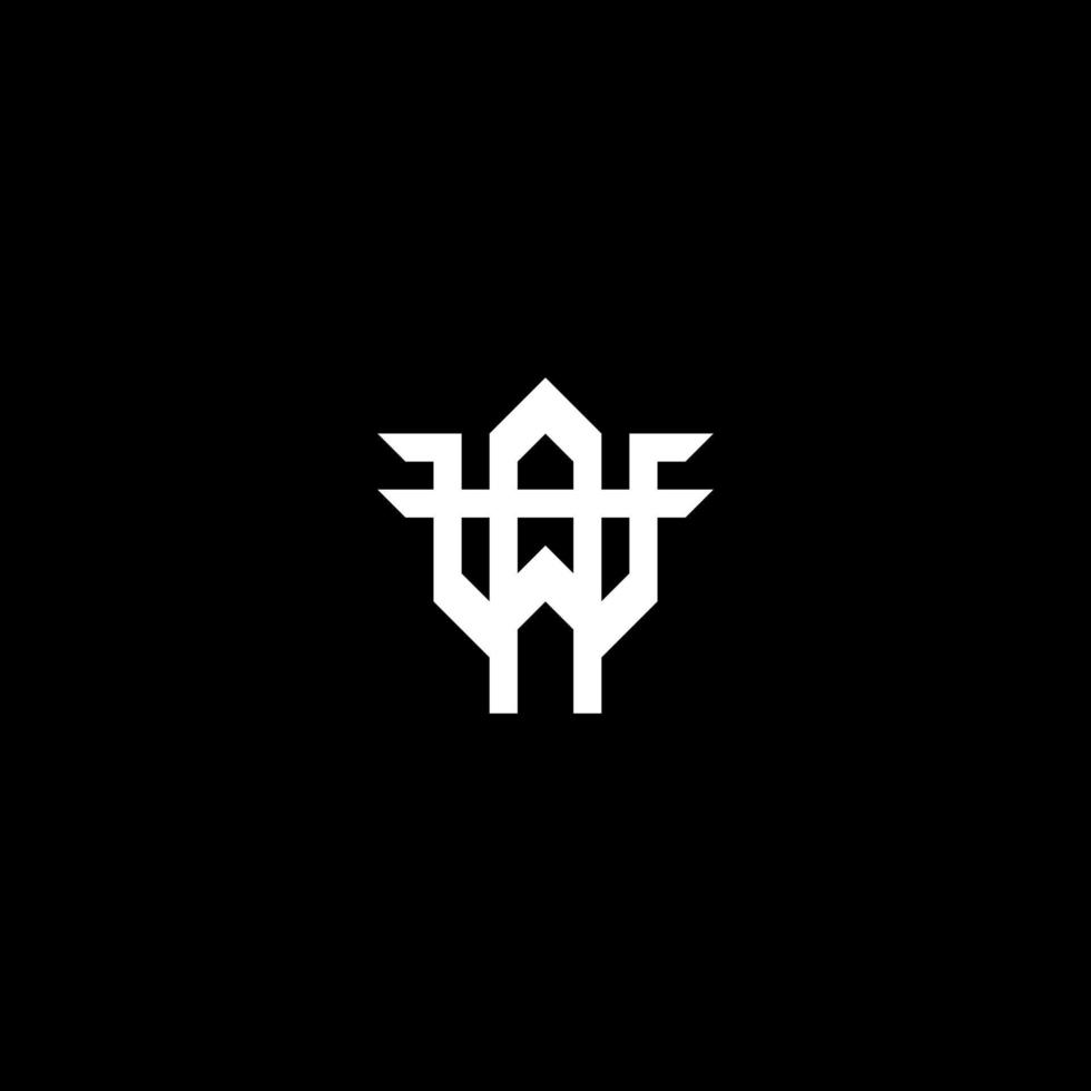 Initial based clean and minimal letter. WA AW Monogram Logo Template. Elegant luxury alphabet vector design